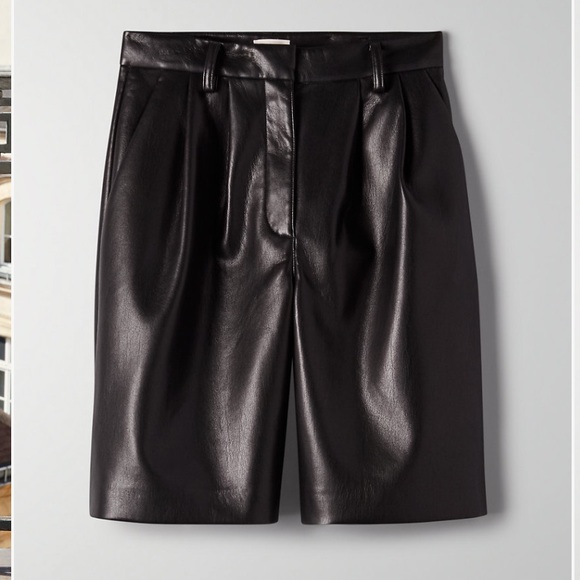 Aritzia Pants - Aritzia Black Leather Shorts